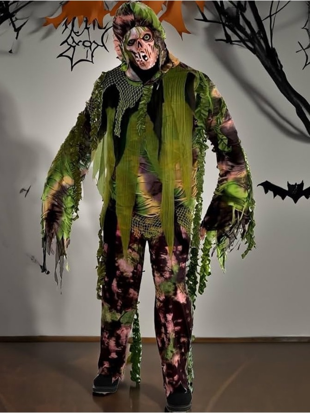 Marsh Monster Halloween Costume for Adults, Plus Size, Includes Hooded Top, Pant